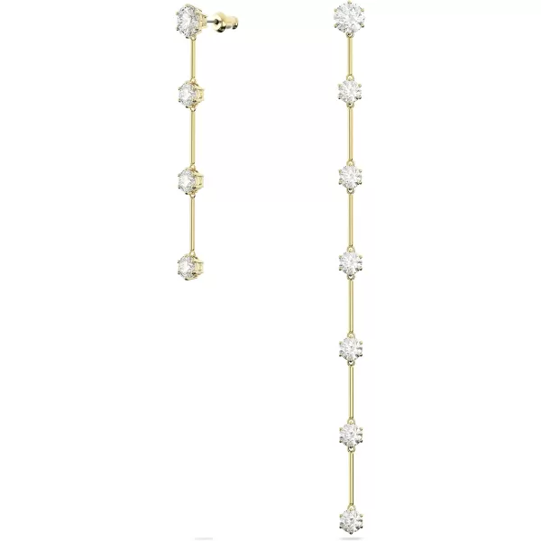 SWAROVSKI Constella Collection Asymmetrical Drop EarringsGold Tone