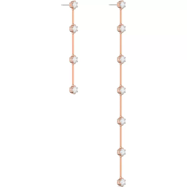 SWAROVSKI Constella Collection Asymmetrical Drop EarringsRoseGold Tone