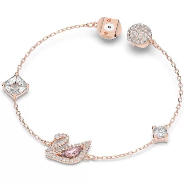 SWAROVSKI Dazzling Swan Jewelry Collection Blue Crystals Pink Crystals Clear CrystalsBracelet  Rose Gold Tone