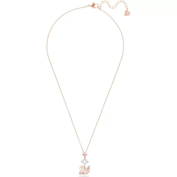 SWAROVSKI Dazzling Swan Jewelry Collection Blue Crystals Pink Crystals Clear CrystalsSwan Pendant Necklace  PinkClear Crystals