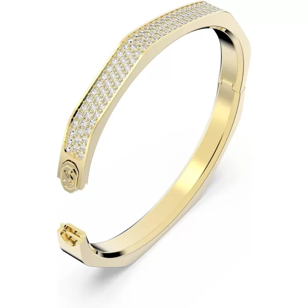 SWAROVSKI Dextera Bangle Octagon shape PavLarge GoldTone Finish