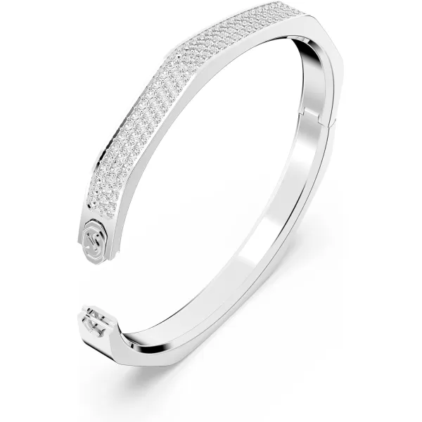 SWAROVSKI Dextera Bangle Octagon shape PavLarge Rhodium Finish