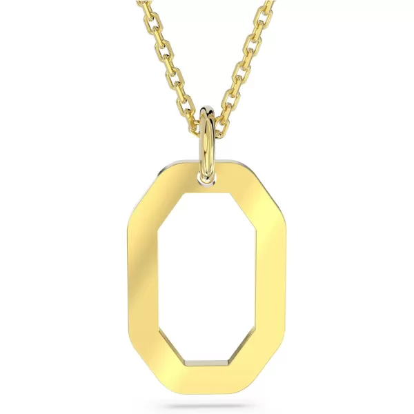 SWAROVSKI Dextera Pendant Necklace Octagon Shape with Black Crystal Pav on Ruthenium Finished Chain Part of the Dextera CollectionPendant Necklace  Gold Tone Finish