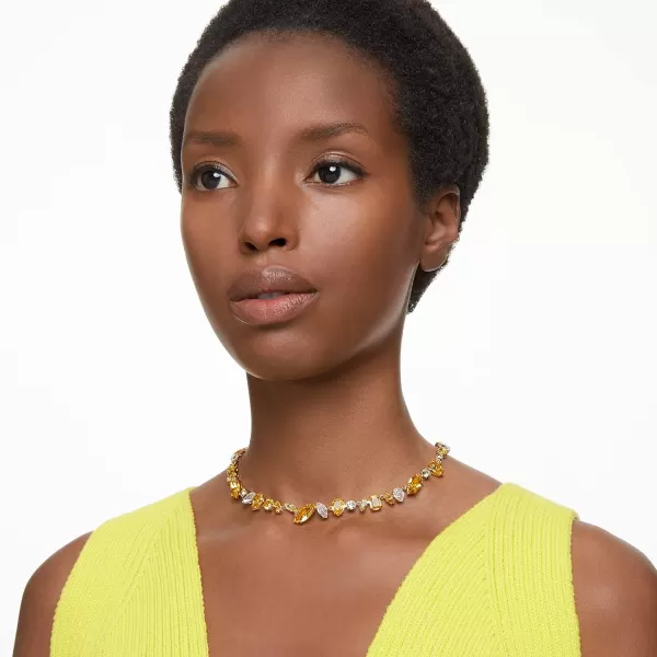 SWAROVSKI Gema Crystal Necklace CollectionYellow