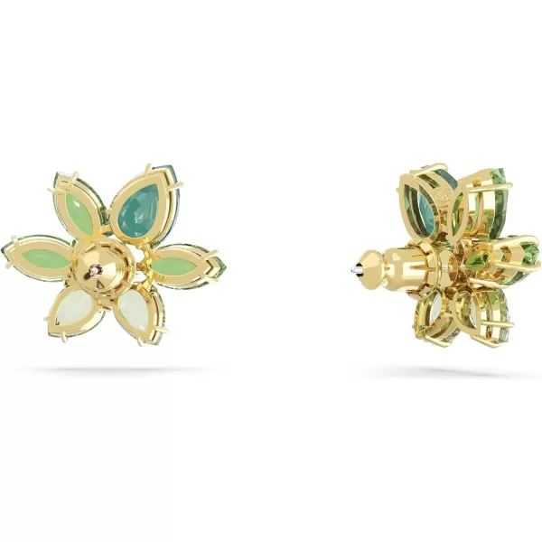 SWAROVSKI Gema Flower Earrings CollectionGreen Flower Stud Earrings