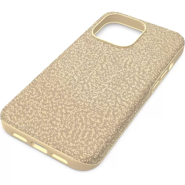 SWAROVSKI High Phone Case for iPhone 14 with Green Crystals in Ombre Effect Part of The High CollectioniPhone 13 Pro Gold Tone Crystals