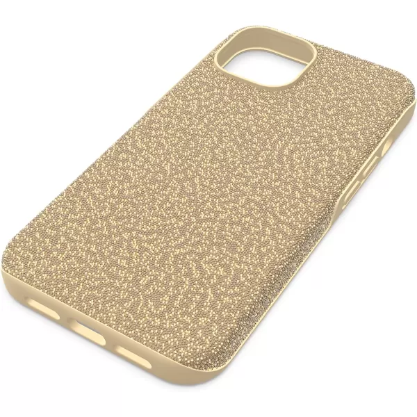 SWAROVSKI High Phone Case for iPhone 14 with Green Crystals in Ombre Effect Part of The High CollectioniPhone 14 Gold Tone Crystals