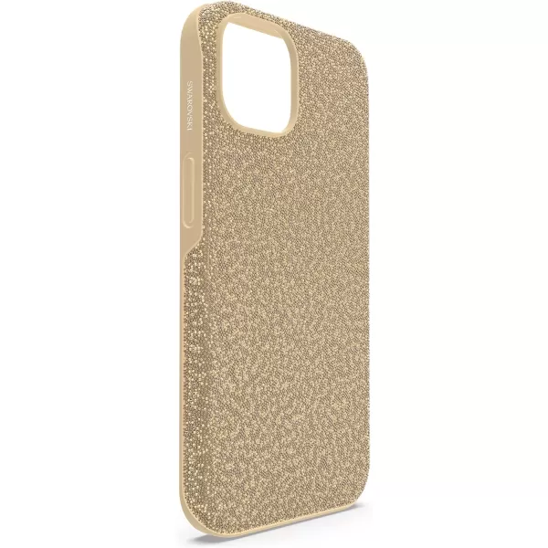 SWAROVSKI High Phone Case for iPhone 14 with Green Crystals in Ombre Effect Part of The High CollectioniPhone 14 Gold Tone Crystals