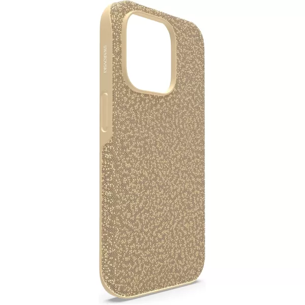 SWAROVSKI High Phone Case for iPhone 14 with Green Crystals in Ombre Effect Part of The High CollectioniPhone 14 Pro Gold Tone Crystals