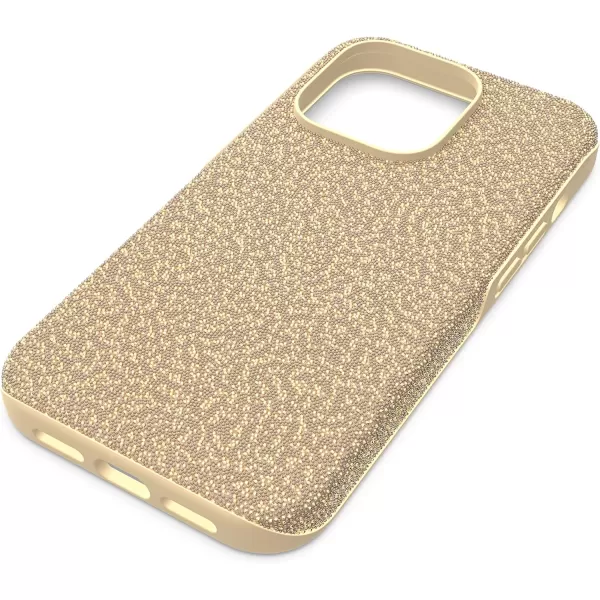 SWAROVSKI High Phone Case for iPhone 14 with Green Crystals in Ombre Effect Part of The High CollectioniPhone 14 Pro Gold Tone Crystals