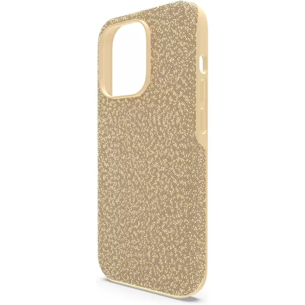 SWAROVSKI High Phone Case for iPhone 14 with Green Crystals in Ombre Effect Part of The High CollectioniPhone 14 Pro Gold Tone Crystals