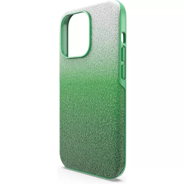 SWAROVSKI High Phone Case for iPhone 14 with Green Crystals in Ombre Effect Part of The High CollectioniPhone 14 Pro Green