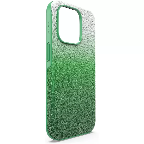 SWAROVSKI High Phone Case for iPhone 14 with Green Crystals in Ombre Effect Part of The High CollectioniPhone 14 Pro Green