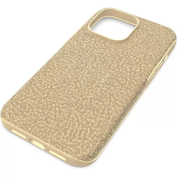 SWAROVSKI High Phone Case for iPhone 14 with Green Crystals in Ombre Effect Part of The High CollectioniPhone 14 Pro Max Gold Tone Crystals