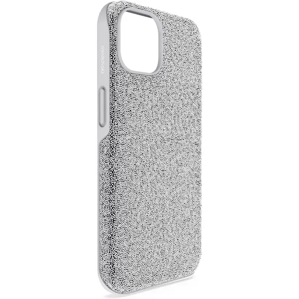 SWAROVSKI High Phone Case for iPhone 14 with Green Crystals in Ombre Effect Part of The High CollectioniPhone 14 Silver Crystals