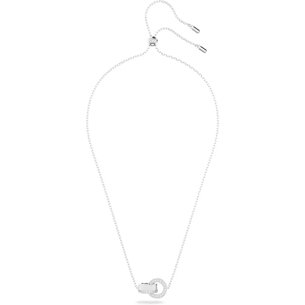 SWAROVSKI Hollow Collection Interloocking Loop Pendant NecklaceRhodium