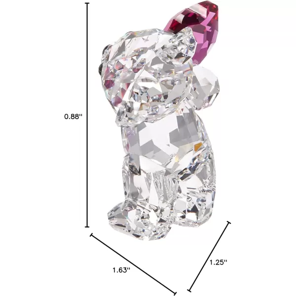 SWAROVSKI Kris Bears Peppermint Candy Figurine 2021 Annual Edition Clear Crystal with Red and Green Accents Part of The Kris Bears CollectionTake My Heart