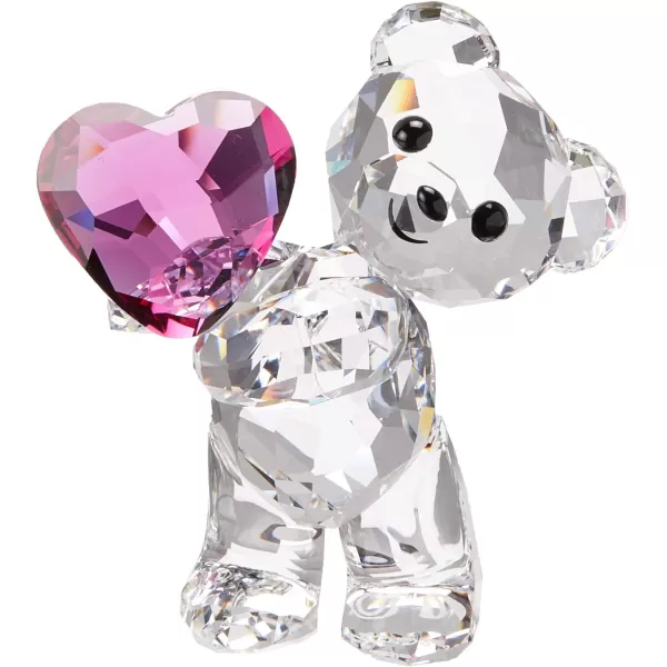 SWAROVSKI Kris Bears Peppermint Candy Figurine 2021 Annual Edition Clear Crystal with Red and Green Accents Part of The Kris Bears CollectionTake My Heart