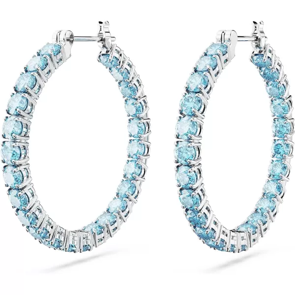 SWAROVSKI Matrix Crystal Earrings Collection Blue Clear and Pink Crystals on Multiple FinishesBlue Earrings