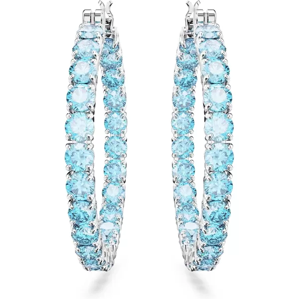 SWAROVSKI Matrix Crystal Earrings Collection Blue Clear and Pink Crystals on Multiple FinishesBlue Earrings