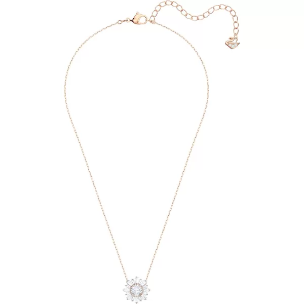 SWAROVSKI Sunshine Necklaces and Earrings Jewelry Collection Clear Crystals Pink Crystals Rose GoldTone FinishPendant Necklace  Rose Gold Tone