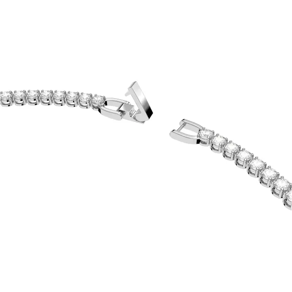 SWAROVSKI Tennis Deluxe Crystal Bracelet and Necklace Jewelry CollectionNecklace  Rhodium Tone