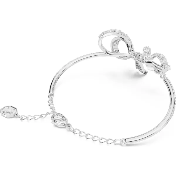 SWAROVSKI Volta Necklace Earrings and Bracelets Jewelry Collection BowInspired Clear Crystals with Rhodium FinishBangle