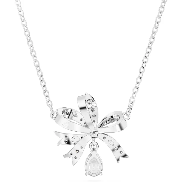 SWAROVSKI Volta Necklace Earrings and Bracelets Jewelry Collection BowInspired Clear Crystals with Rhodium FinishNecklace