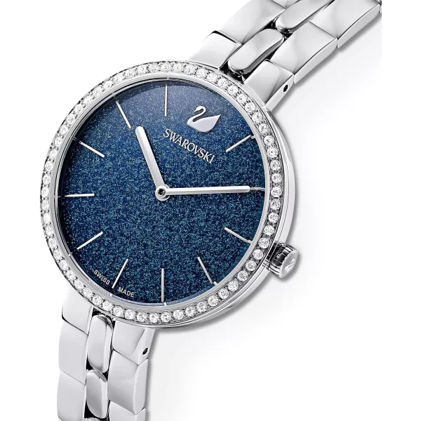 SWAROVSKI Womens Cosmopolitan Crystal Watch CollectionBlue and Silver Tone