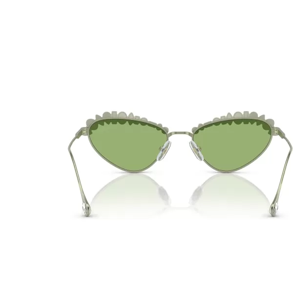 SWAROVSKI Womens Sk7009 Oval SunglassesMatte GreenDark Green