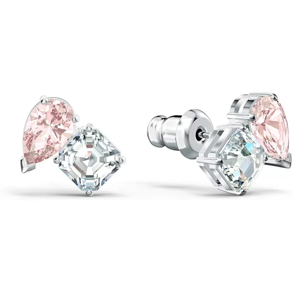 Swarovski Attract Soul Jewelry Collection Pink Crystals Clear CrystalsStud Earrings  PinkClear Crystals