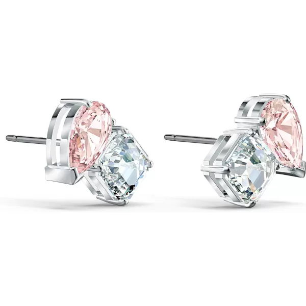 Swarovski Attract Soul Jewelry Collection Pink Crystals Clear CrystalsStud Earrings  PinkClear Crystals