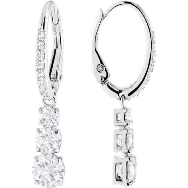 Swarovski Attract Trilogy Crystal Necklace and Earrings Jewelry CollectionPierced Earrings