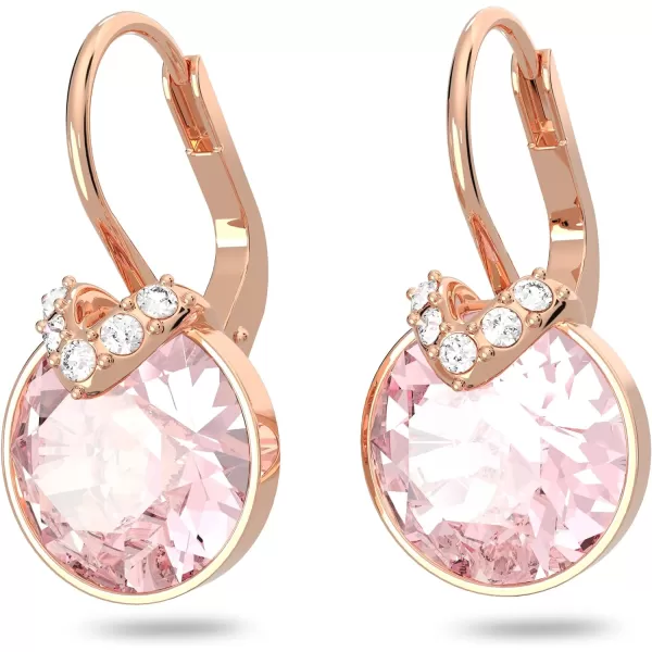 Swarovski Bella Crystal Earrings CollectionEarrings  Pink Crystals Rose Gold Finish