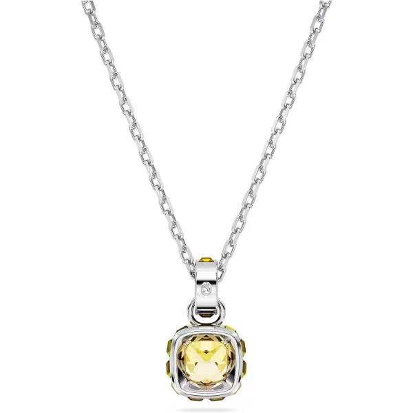 Swarovski Birthstone pendant Square cut November Yellow Rhodium FinishedSwarovski Birthstone pendant Square cut November Yellow Rhodium Finished