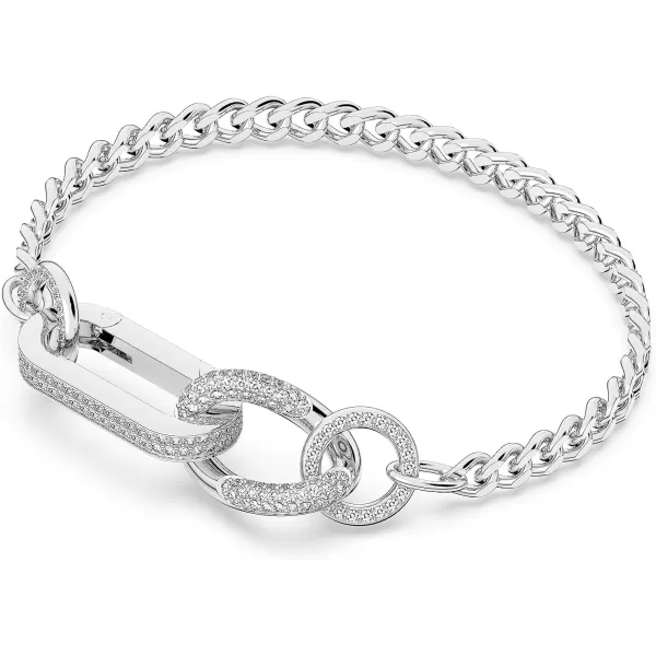 Swarovski Dextera Bracelet with White Crystal Pav on a Rhodium Plated SettingExtra Large