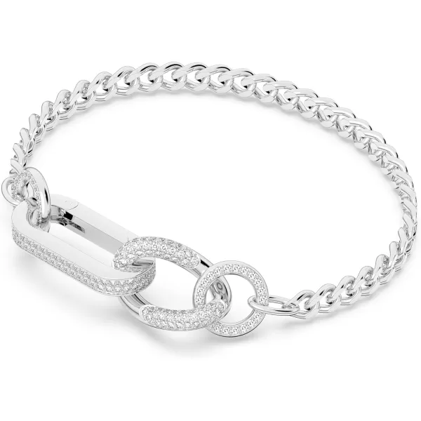 Swarovski Dextera Bracelet with White Crystal Pav on a Rhodium Plated SettingLarge