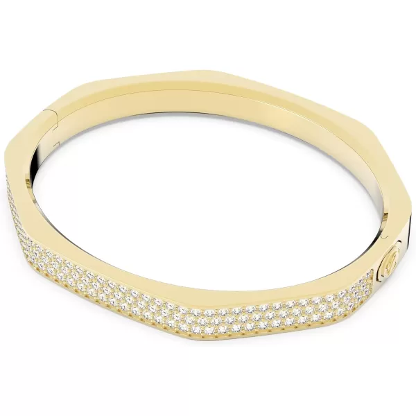 Swarovski Dextera Crystal Bangle Bracelet Jewelry Collection Gold Tone FinishExtra Large