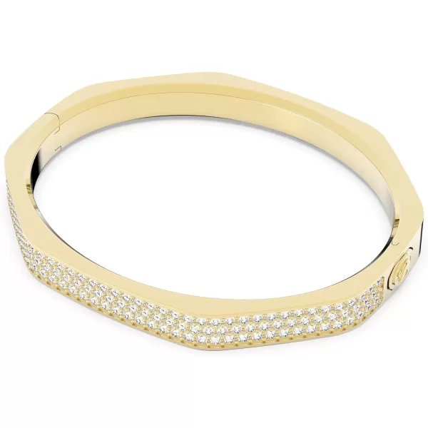 Swarovski Dextera Crystal Bangle Bracelet Jewelry Collection Gold Tone FinishSmall