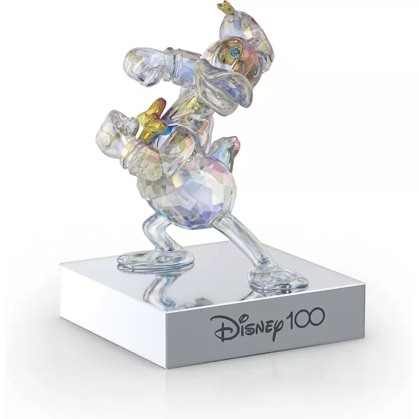 Swarovski Disney100 Donald Duck Figurine Multiple Facets in Aurora Borealis Color Effect Part of The Disney100 CollectionMickey Mouse