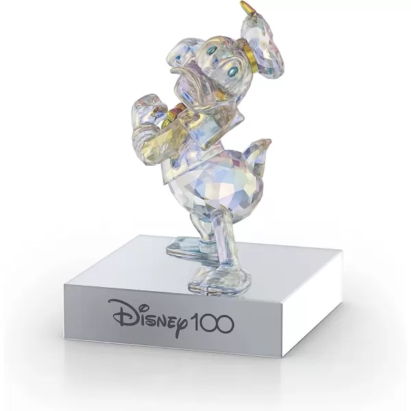 Swarovski Disney100 Donald Duck Figurine Multiple Facets in Aurora Borealis Color Effect Part of The Disney100 CollectionMickey Mouse