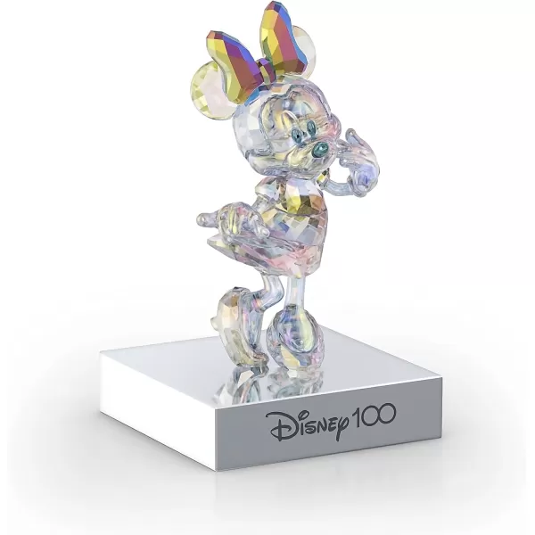 Swarovski Disney100 Donald Duck Figurine Multiple Facets in Aurora Borealis Color Effect Part of The Disney100 CollectionMinnie Mouse