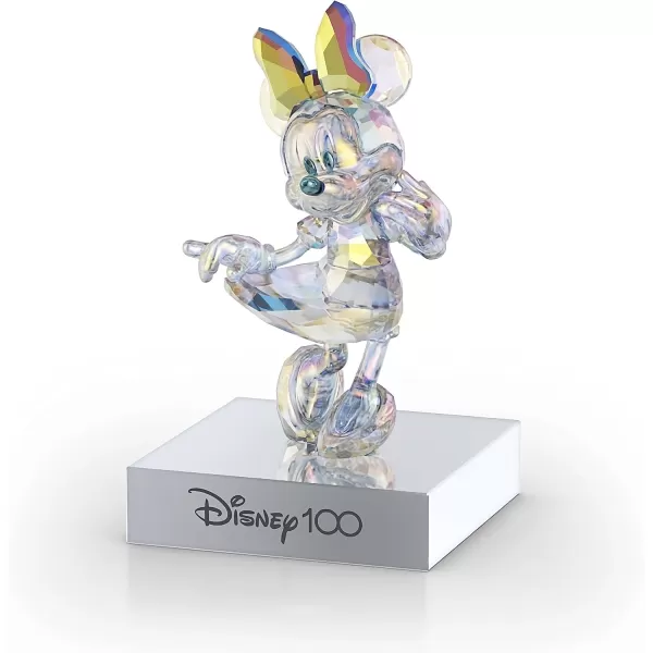 Swarovski Disney100 Donald Duck Figurine Multiple Facets in Aurora Borealis Color Effect Part of The Disney100 CollectionMinnie Mouse