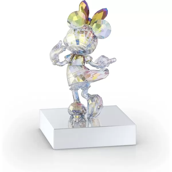 Swarovski Disney100 Donald Duck Figurine Multiple Facets in Aurora Borealis Color Effect Part of The Disney100 CollectionMinnie Mouse