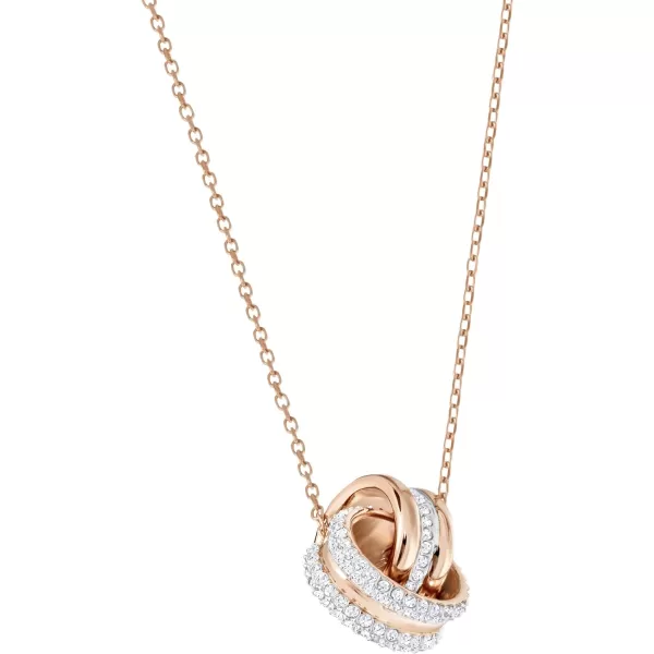 Swarovski Further Crystal Jewelry Collection Blue Crystals Clear CrystalsNecklace  Rose Gold Tone Clear Crystals