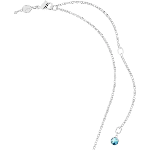 Swarovski Gema Pendant Necklace Blue MixedCut Stones in a Rhodium Finished Setting Part of the Gema CollectionSwarovski Gema Pendant Necklace Blue MixedCut Stones in a Rhodium Finished Setting Part of the Gema Collection