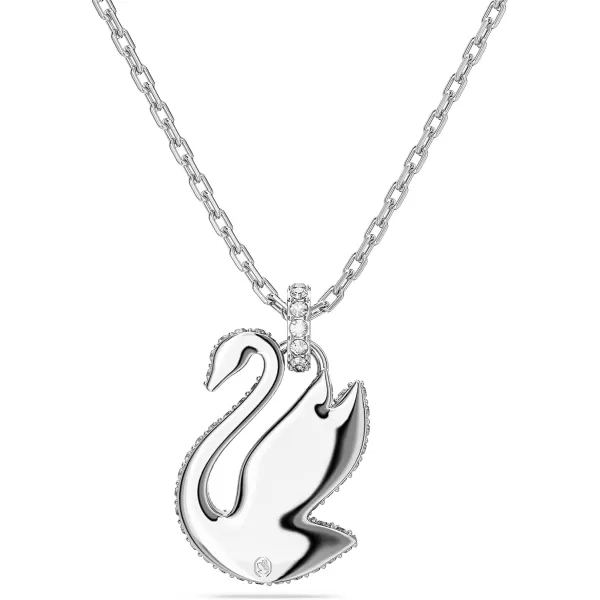 Swarovski Iconic Swan Crystal Necklace Earrings Bracelet Jewelry Collection Clear Crystals on a Rhodium Tone FinishPendant Necklace