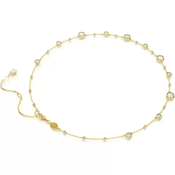 Swarovski Imber necklace Round cut Scattered design Clear Goldtone FinishedSwarovski Imber necklace Round cut Scattered design Clear Goldtone Finished