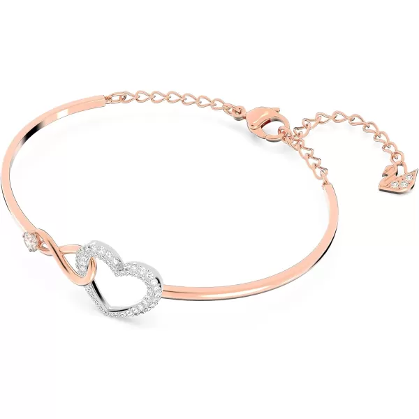 Swarovski Infinity Heart Jewelry Collection Necklaces and Bracelets Rose Gold amp Rhodium Tone Finish Clear CrystalsBangle Bracelet