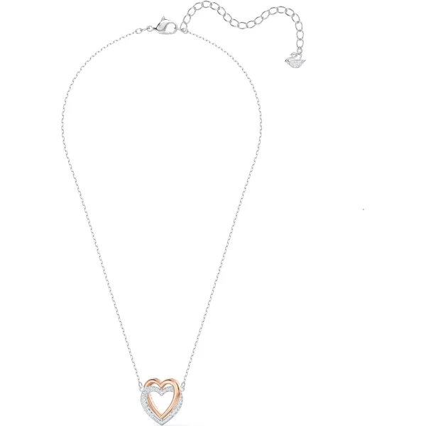 Swarovski Infinity Heart Jewelry Collection Necklaces and Bracelets Rose Gold amp Rhodium Tone Finish Clear CrystalsNecklace